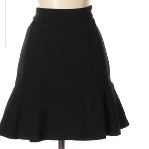 Loft black mini skirt with flare